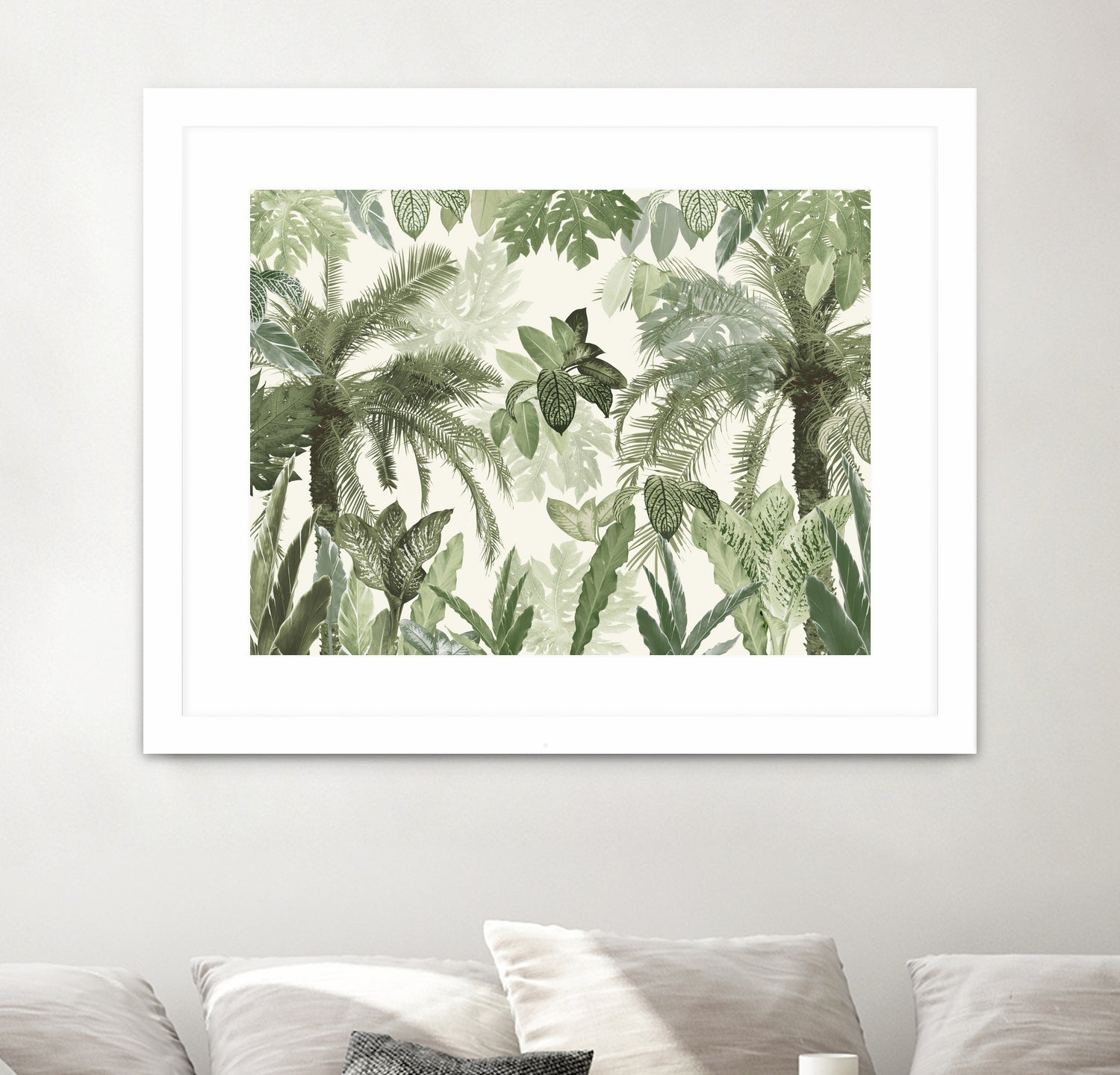 Modern Vintage Tropical Jungle Leaves 1 by Anitas Bellas Art on GIANT ART - coastal