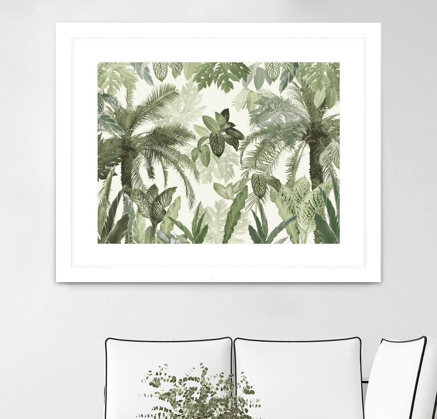 Modern Vintage Tropical Jungle Leaves 1 by Anitas Bellas Art on GIANT ART - coastal