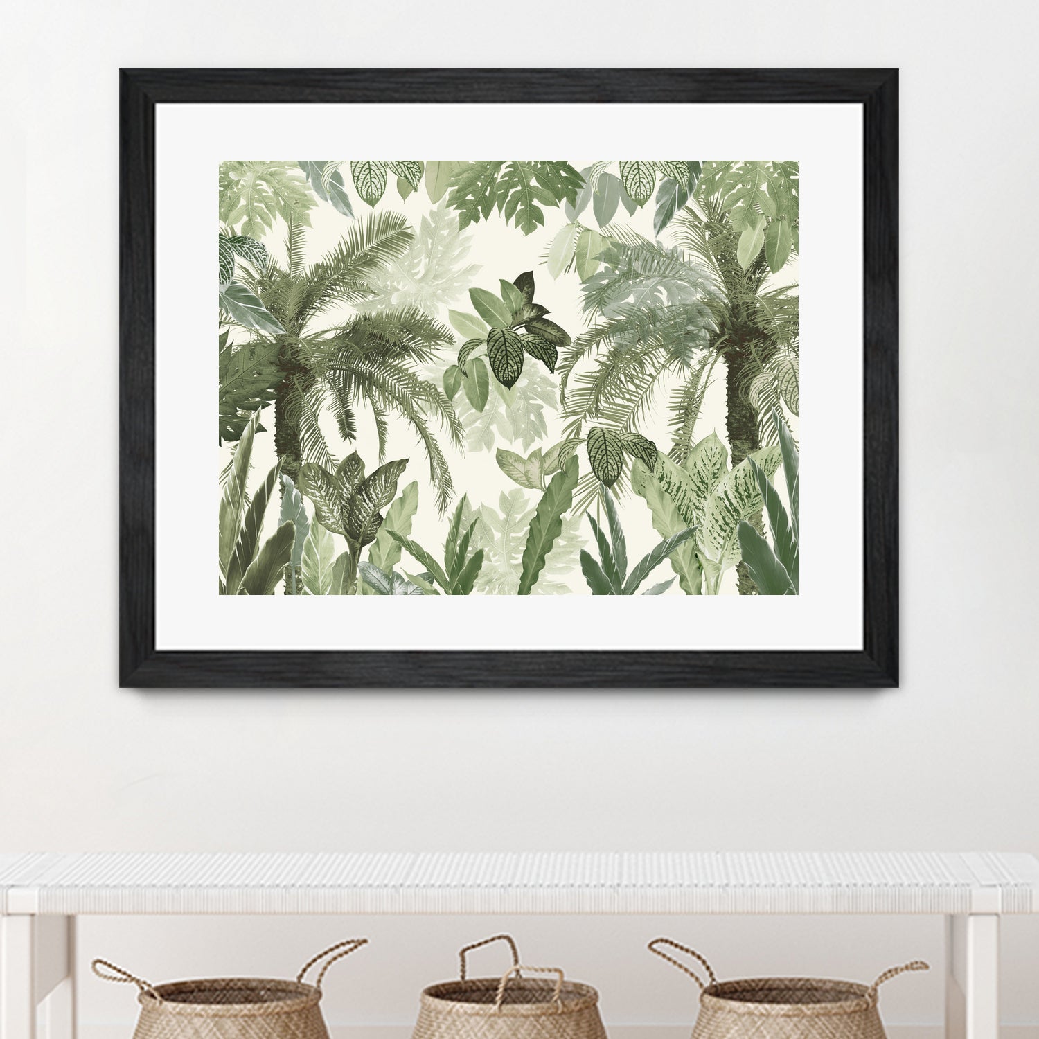 Modern Vintage Tropical Jungle Leaves 1 by Anitas Bellas Art on GIANT ART - coastal