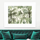 Modern Vintage Tropical Jungle Leaves 1 by Anitas Bellas Art on GIANT ART - coastal