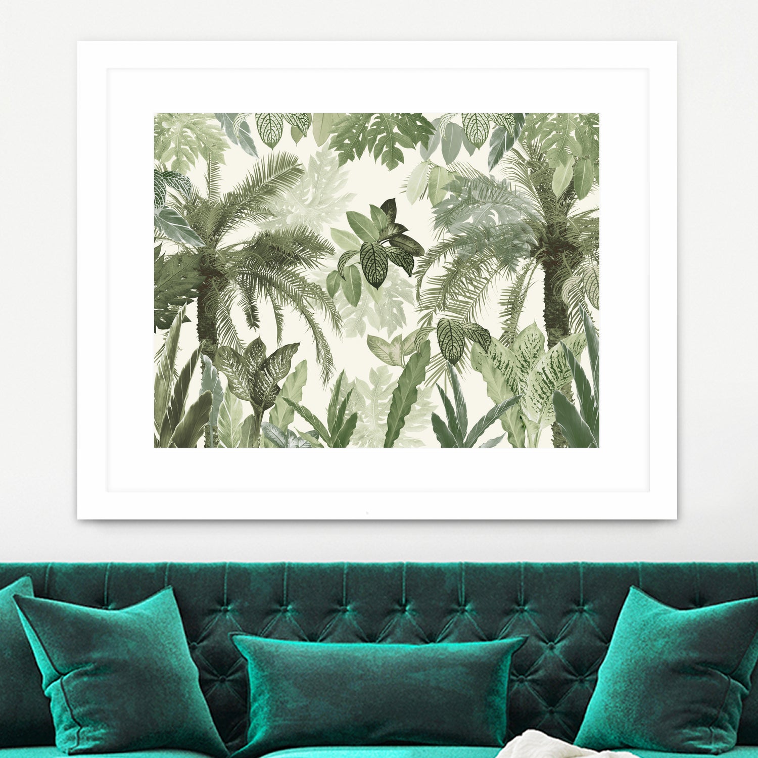 Modern Vintage Tropical Jungle Leaves 1 by Anitas Bellas Art on GIANT ART - coastal