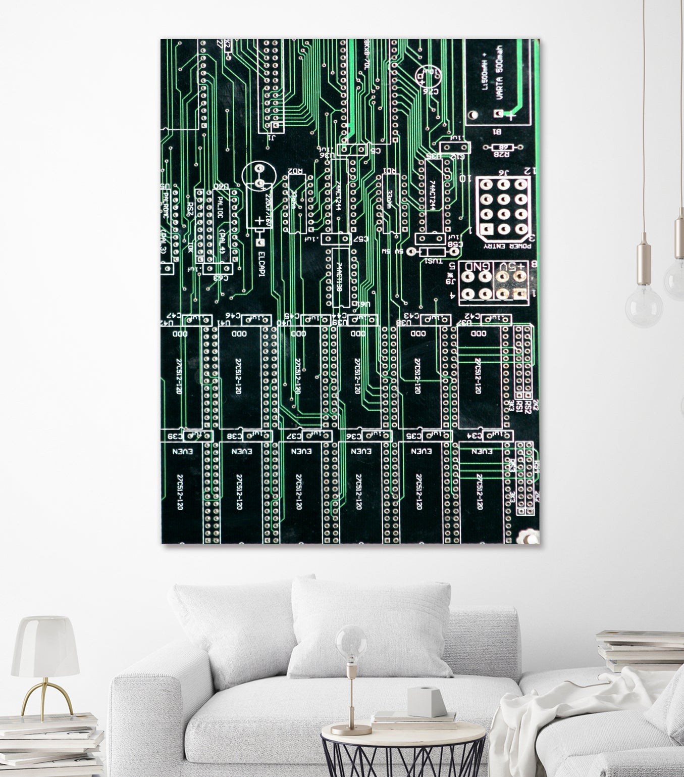 Printed circuit board circuits by Wiguna Asmorohadi on GIANT ART - green vector illustration