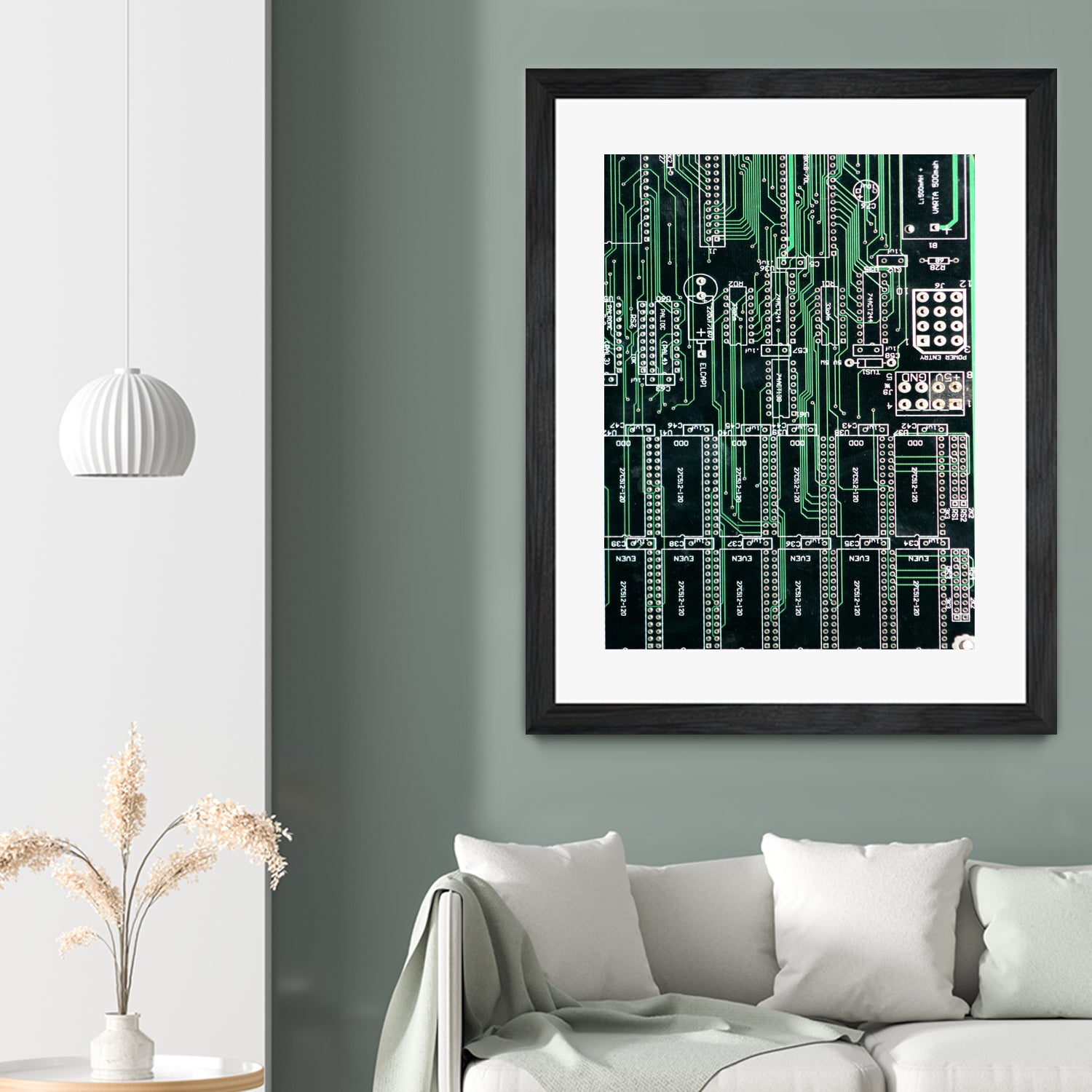 Printed circuit board circuits by Wiguna Asmorohadi on GIANT ART - green vector illustration