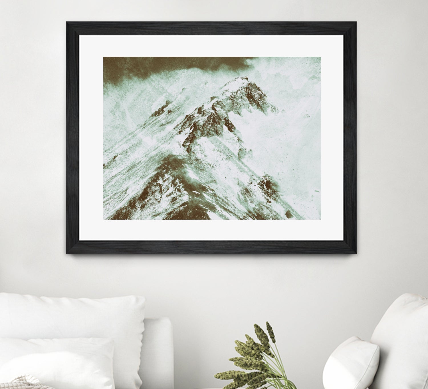 Peak of Mt Shasta by Arlene Carley on GIANT ART - green photo manipulation