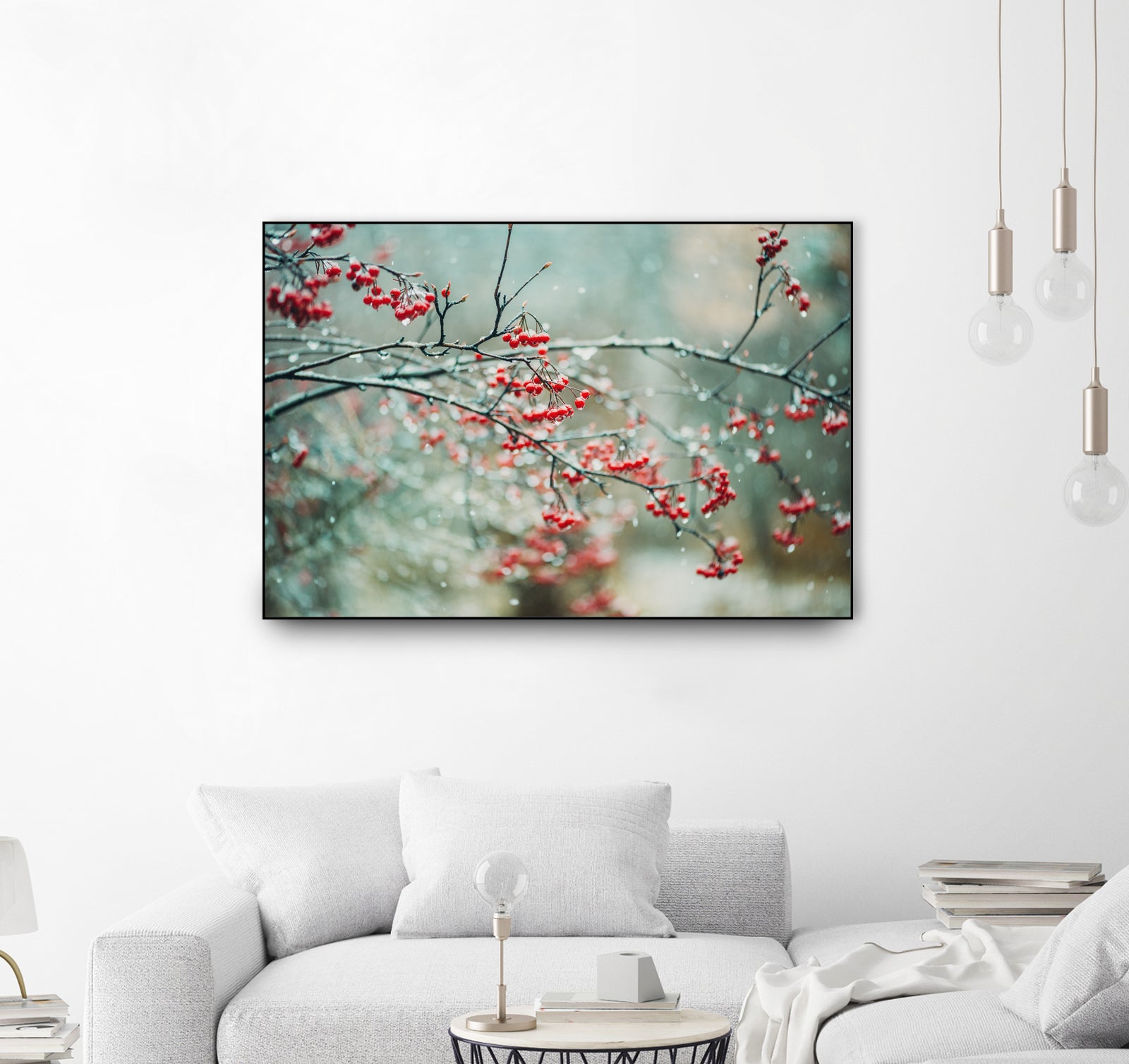 berries in snow by Amy Buxton on GIANT ART - red photo illustration