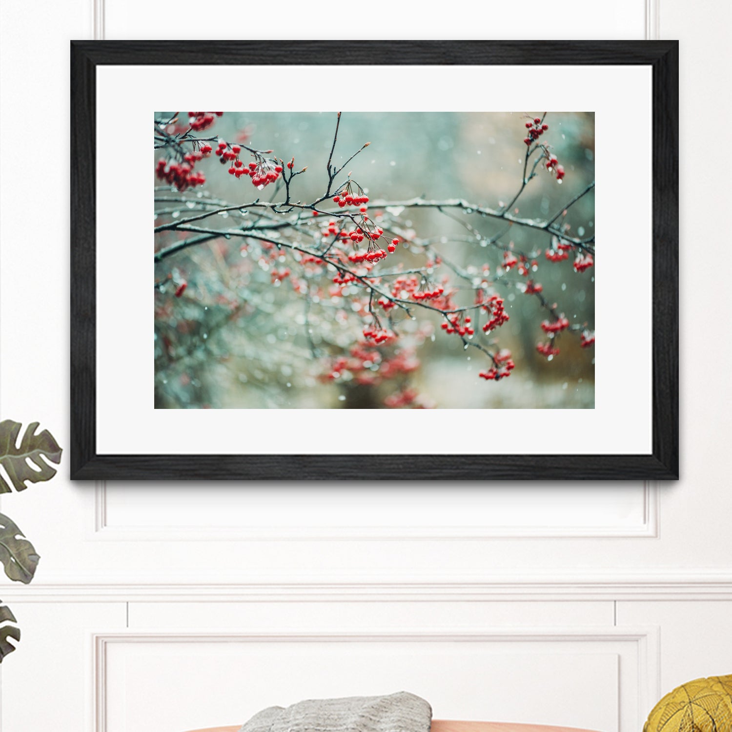 berries in snow by Amy Buxton on GIANT ART - red photo illustration