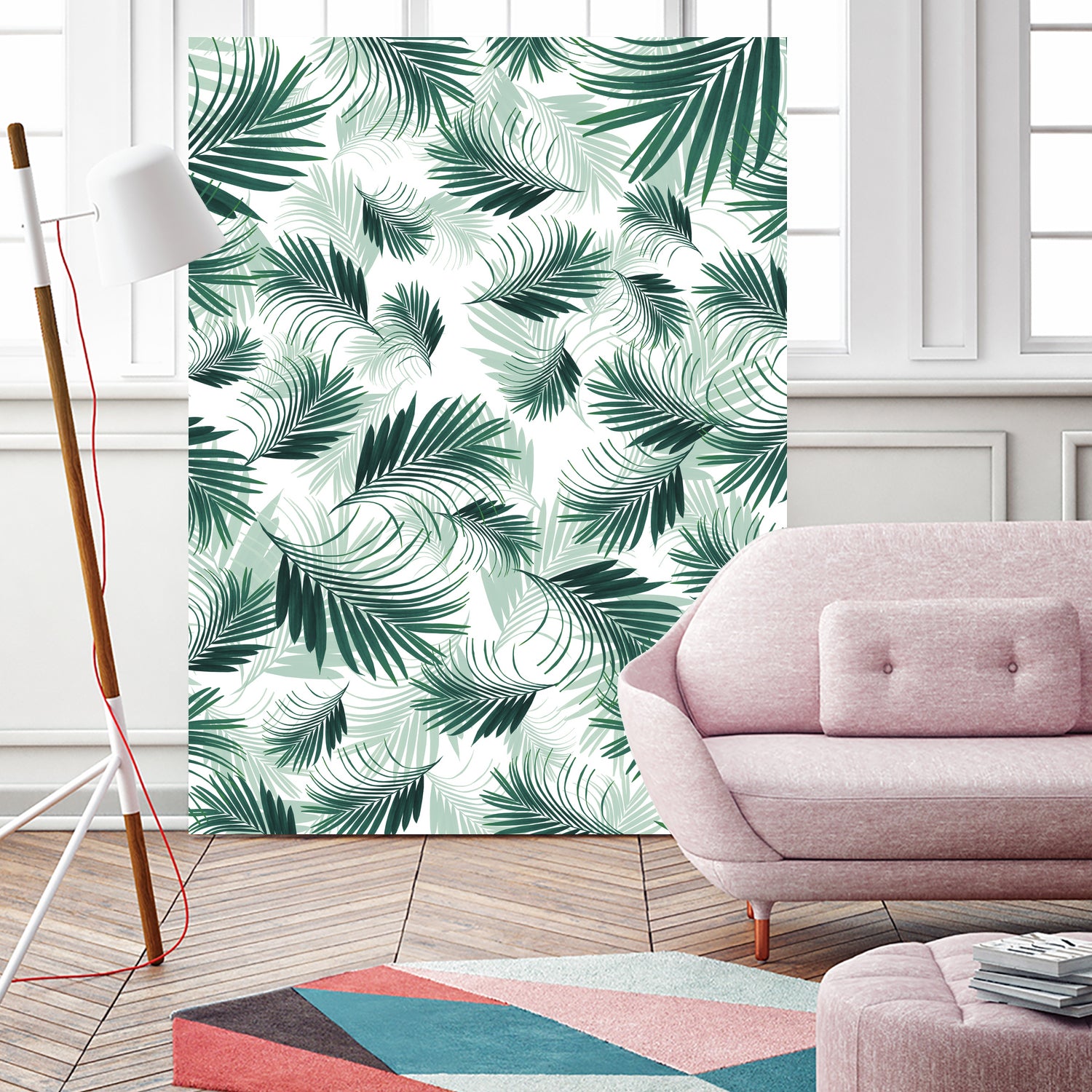 Tropical Green Palms Pattern #1 #tropical #decor #art by Anita & Bella Jantz on GIANT ART - green photo illustration