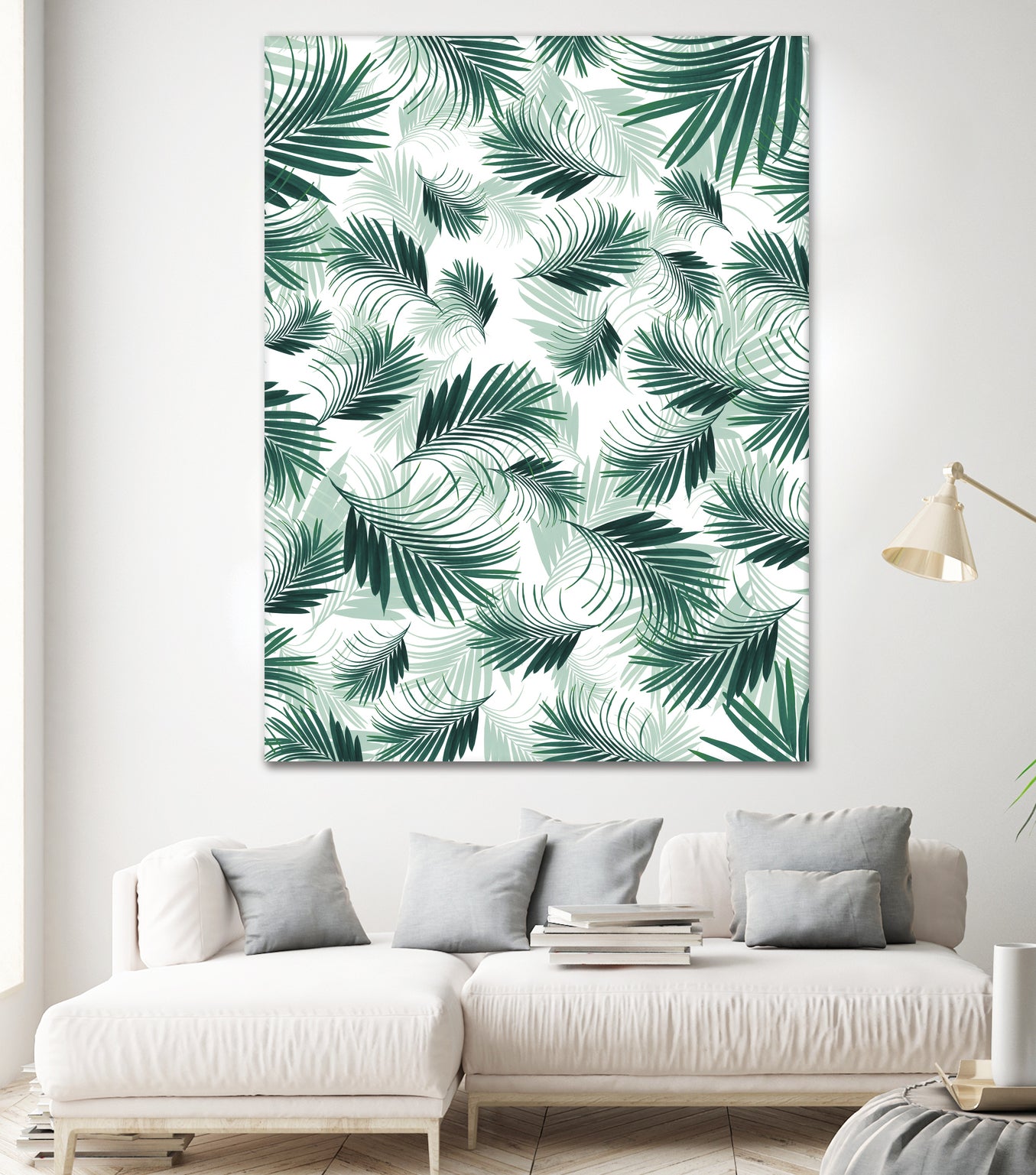 Tropical Green Palms Pattern #1 #tropical #decor #art by Anita & Bella Jantz on GIANT ART - green photo illustration