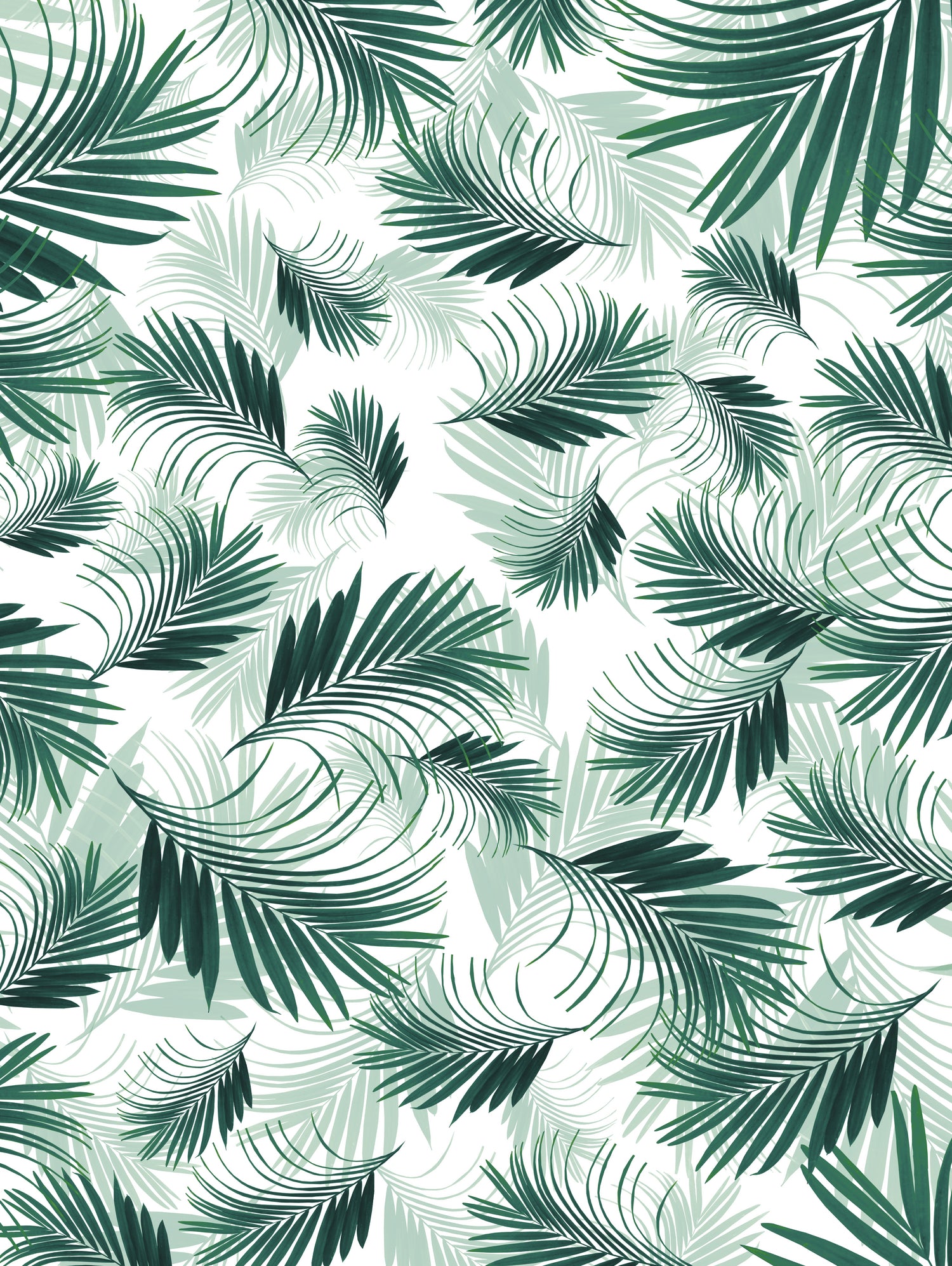 Tropical Green Palms Pattern #1 #tropical #decor #art by Anita & Bella Jantz on GIANT ART - green photo illustration