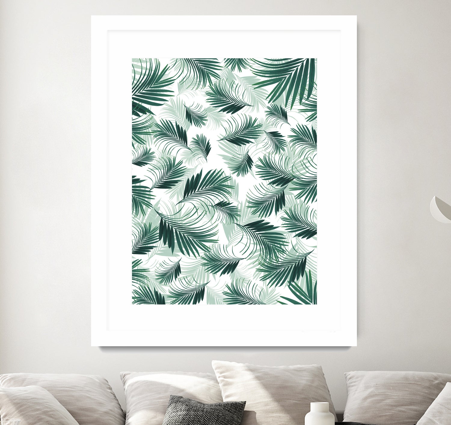 Tropical Green Palms Pattern #1 #tropical #decor #art by Anita & Bella Jantz on GIANT ART - green photo illustration