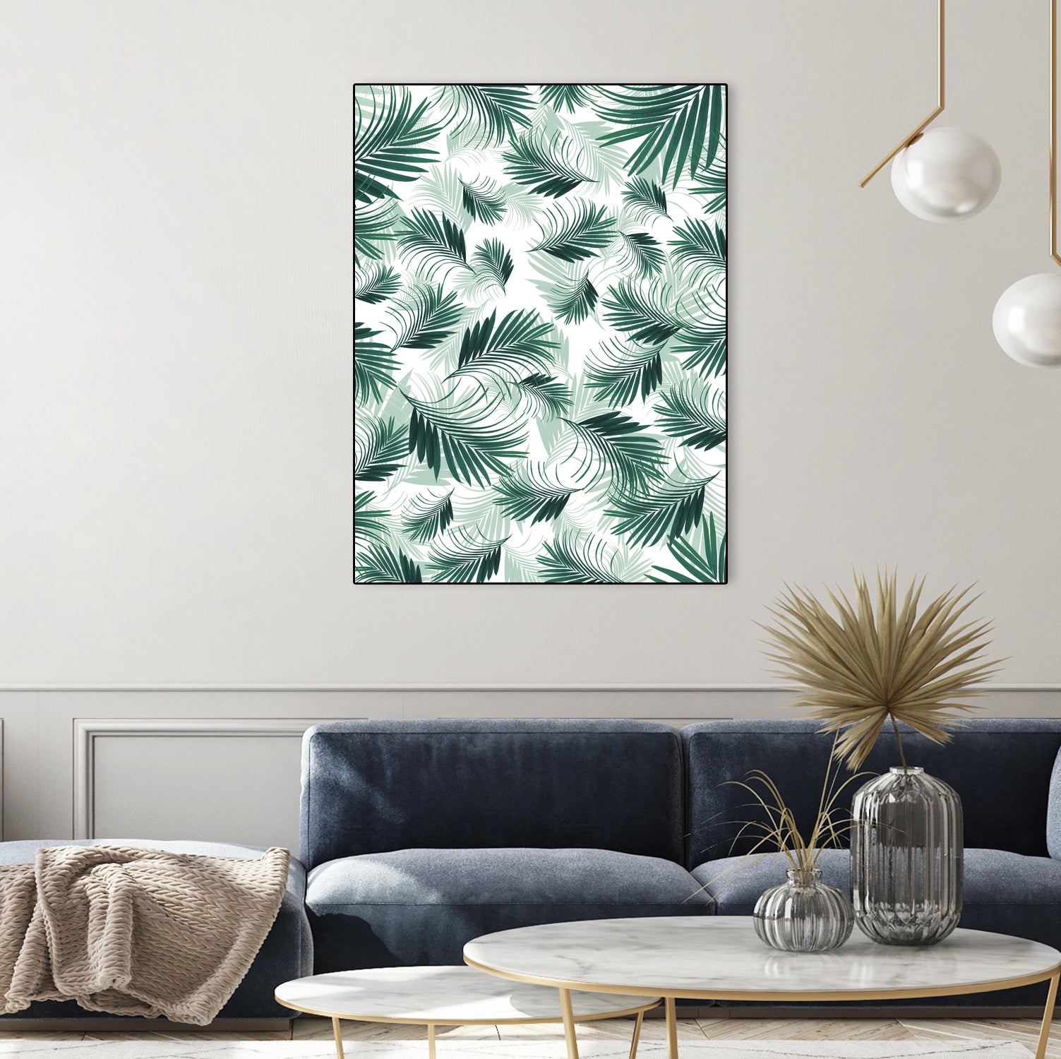 Tropical Green Palms Pattern #1 #tropical #decor #art by Anita & Bella Jantz on GIANT ART - green photo illustration