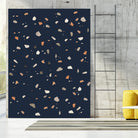 Midnight Navy Terrazzo #1 #decor #art by Anita & Bella Jantz on GIANT ART - blue digital drawing