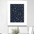 Midnight Navy Terrazzo #1 #decor #art by Anita & Bella Jantz on GIANT ART - blue digital drawing