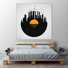 Vinyl City by Yuri Chagas Lobo on GIANT ART - black vector illustration