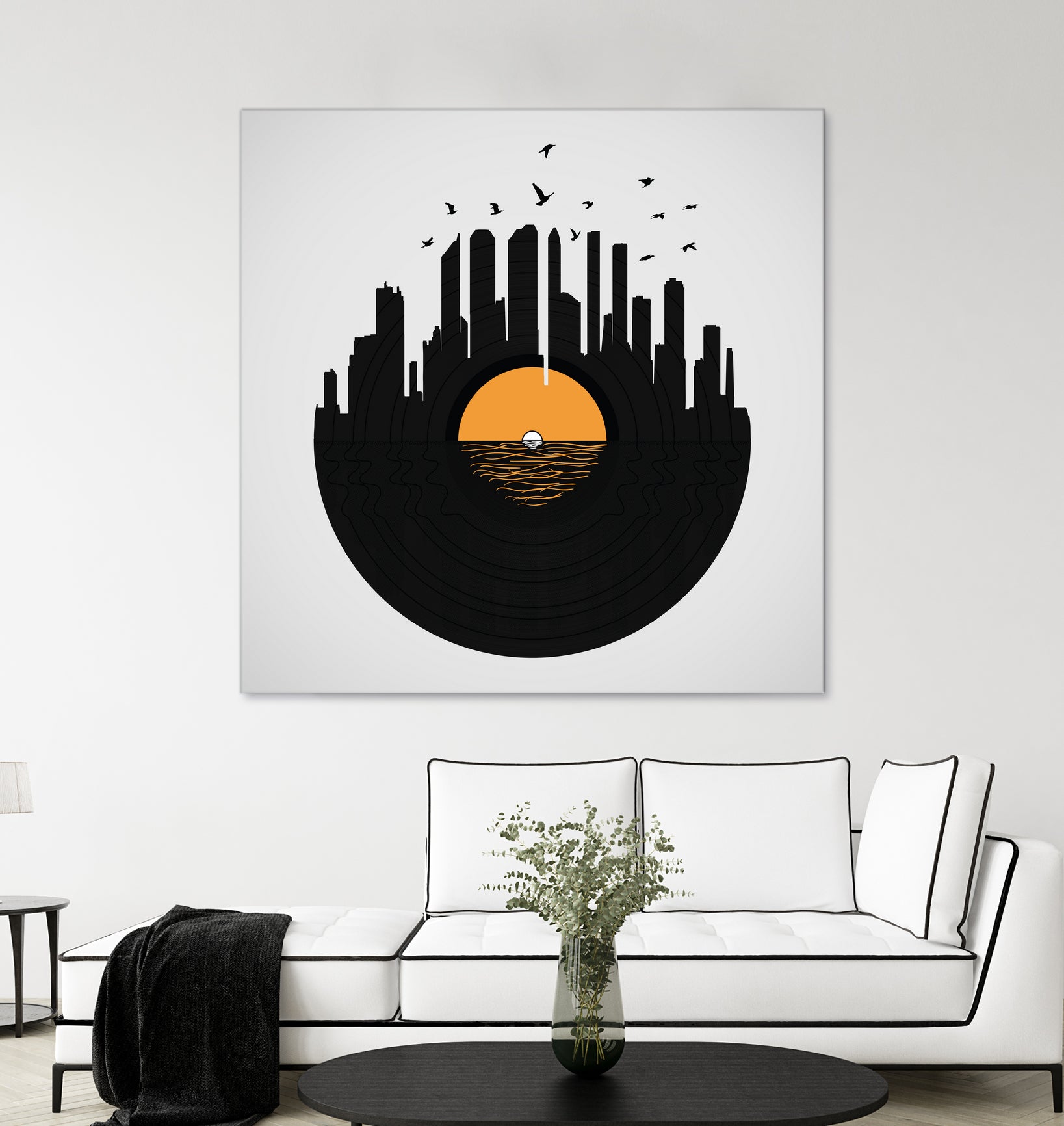 Vinyl City by Yuri Chagas Lobo on GIANT ART - black vector illustration