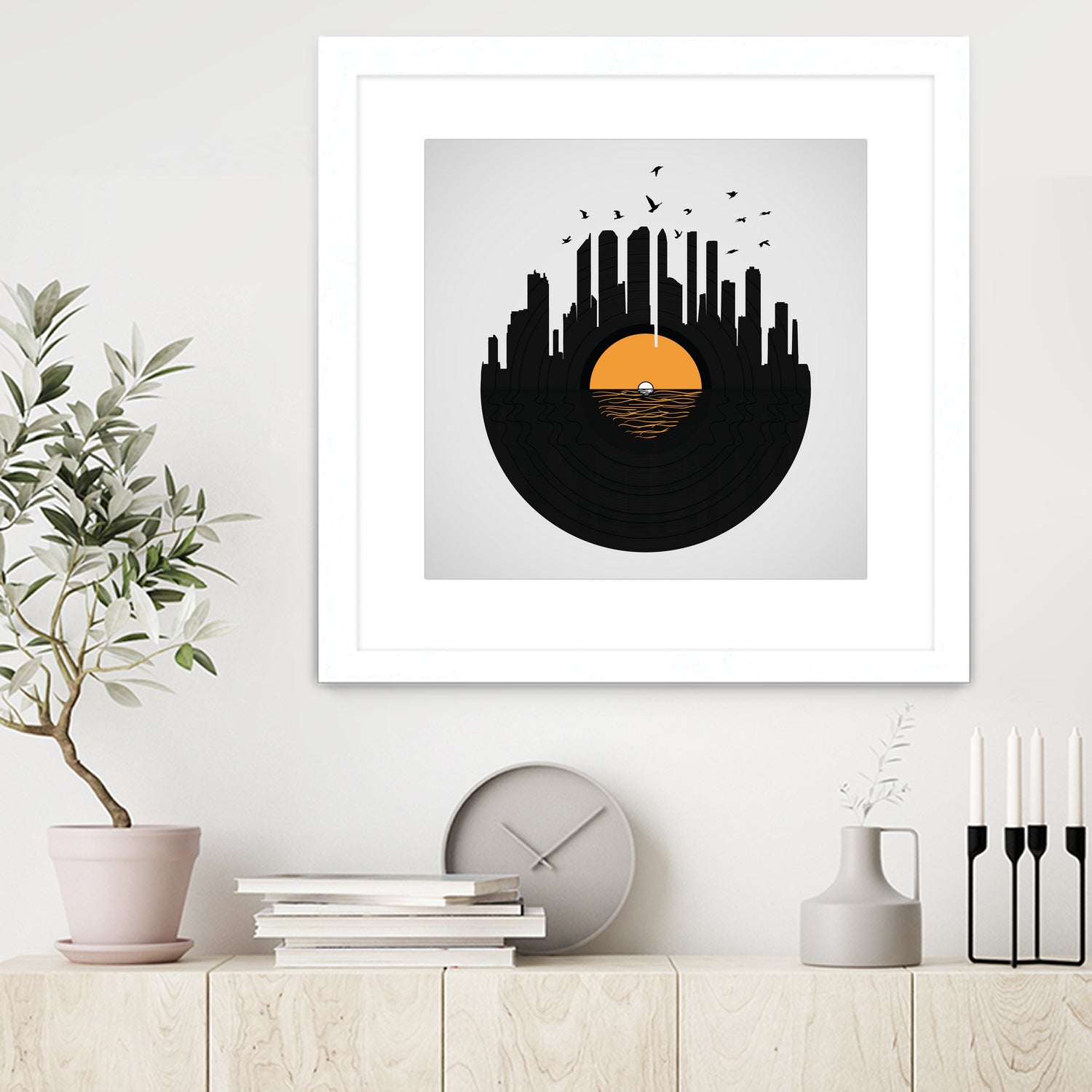 Vinyl City by Yuri Chagas Lobo on GIANT ART - black vector illustration