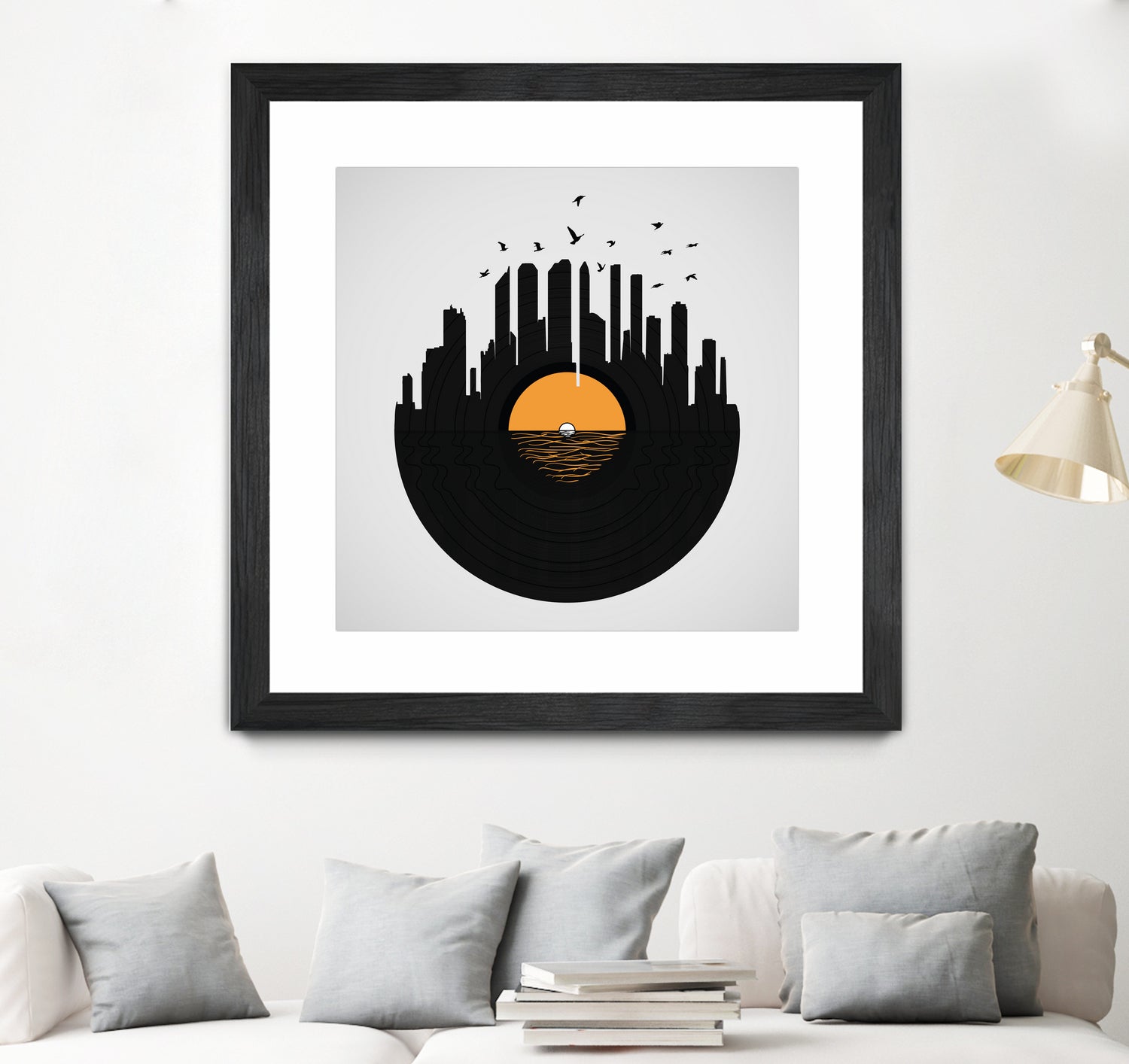 Vinyl City by Yuri Chagas Lobo on GIANT ART - black vector illustration