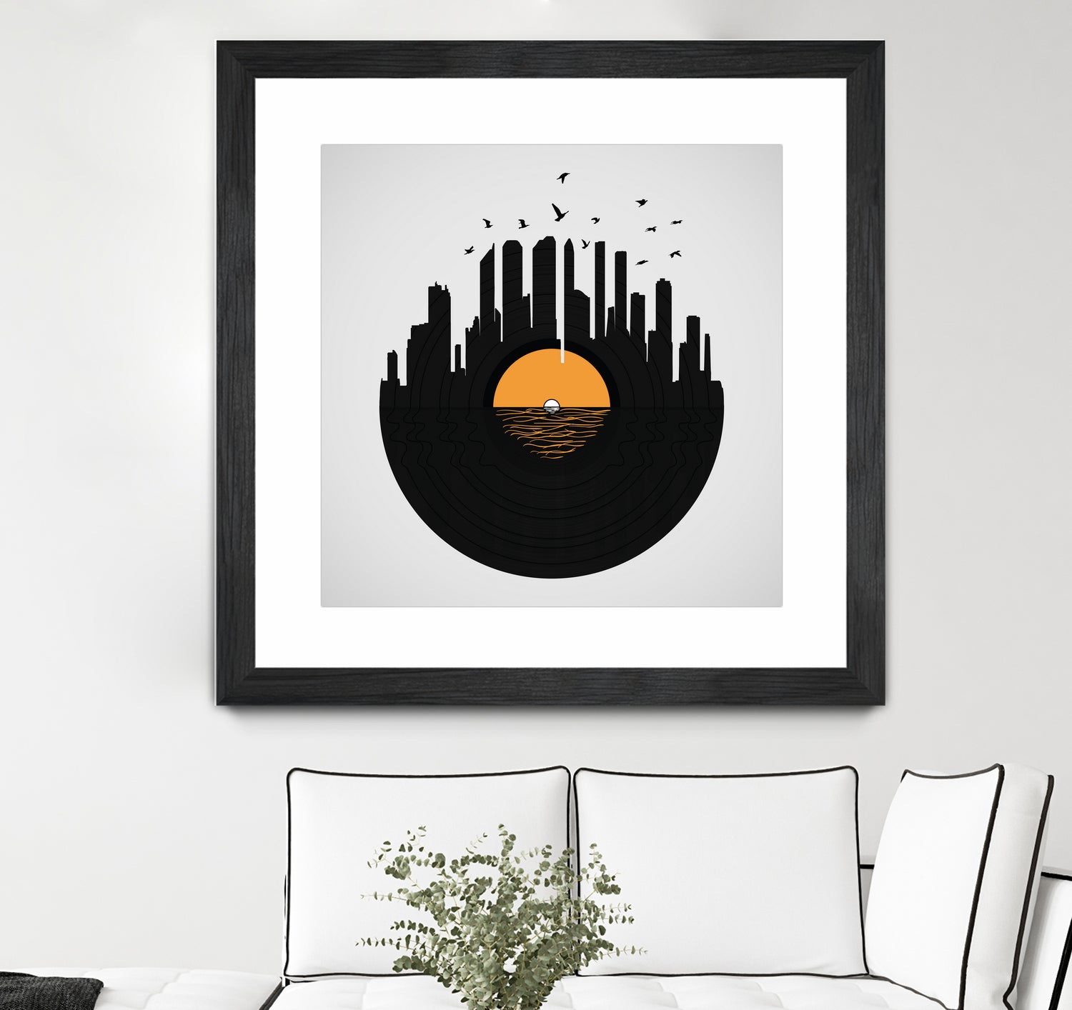 Vinyl City by Yuri Chagas Lobo on GIANT ART - black vector illustration