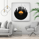 Vinyl City by Yuri Chagas Lobo on GIANT ART - black vector illustration