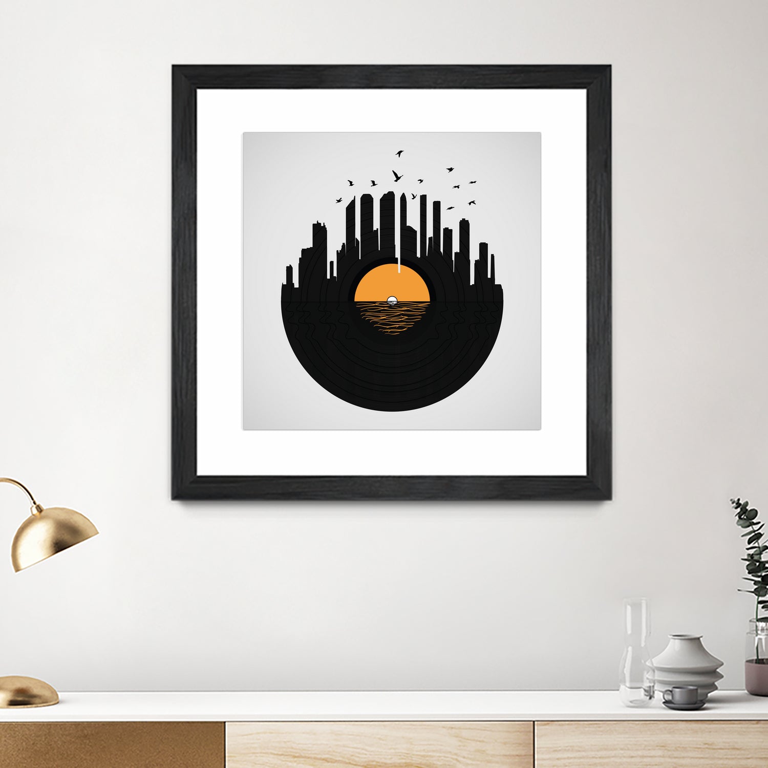 Vinyl City by Yuri Chagas Lobo on GIANT ART - black vector illustration