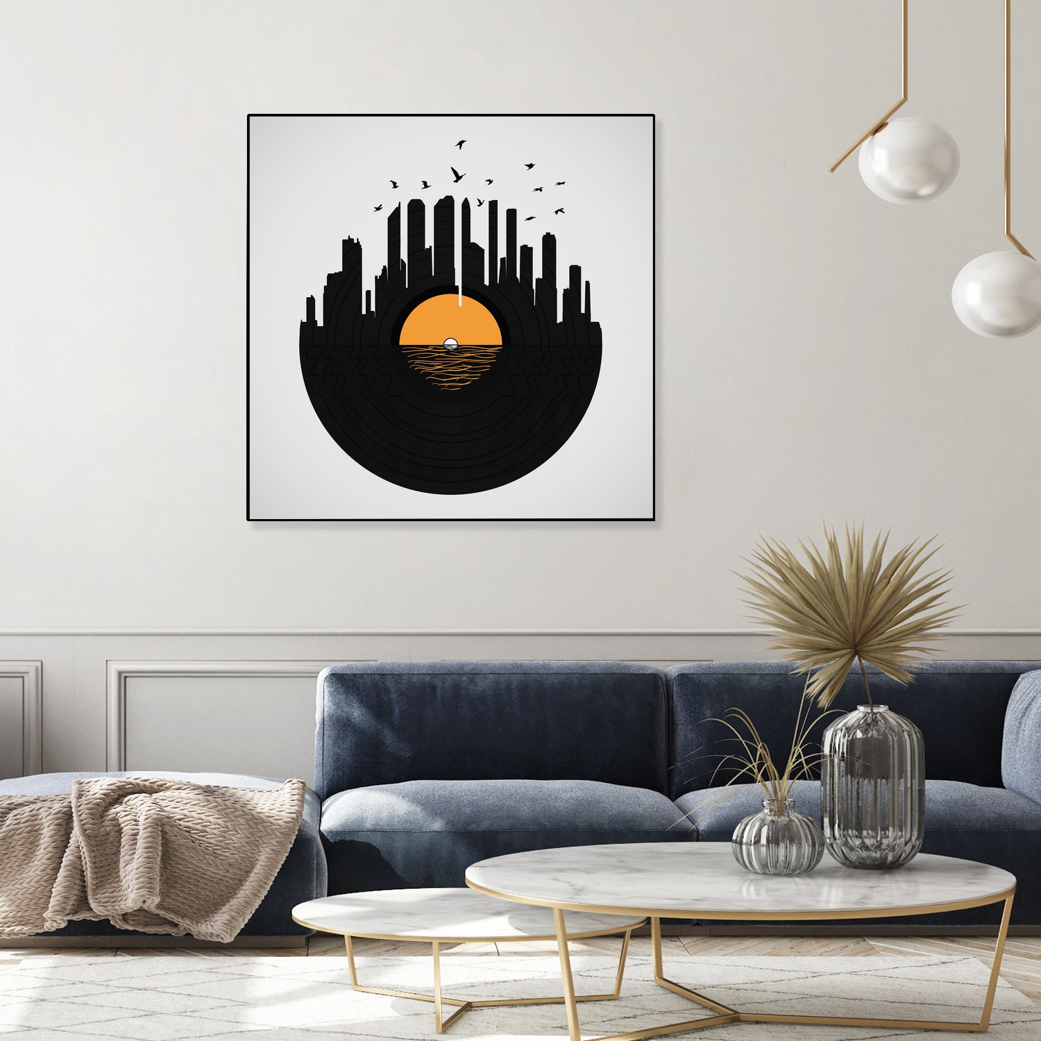 Vinyl City by Yuri Chagas Lobo on GIANT ART - black vector illustration