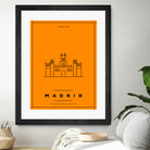 Minimal Madrid City Poster by Kursat Unsal on GIANT ART - red vector illustration