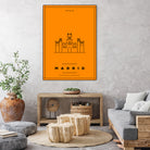 Minimal Madrid City Poster by Kursat Unsal on GIANT ART - red vector illustration