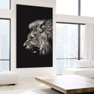 Angry male lion by Wiguna Asmorohadi on GIANT ART - black vector illustration