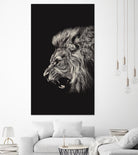 Angry male lion by Wiguna Asmorohadi on GIANT ART - black vector illustration