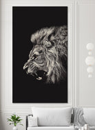 Angry male lion by Wiguna Asmorohadi on GIANT ART - black vector illustration