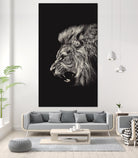 Angry male lion by Wiguna Asmorohadi on GIANT ART - black vector illustration