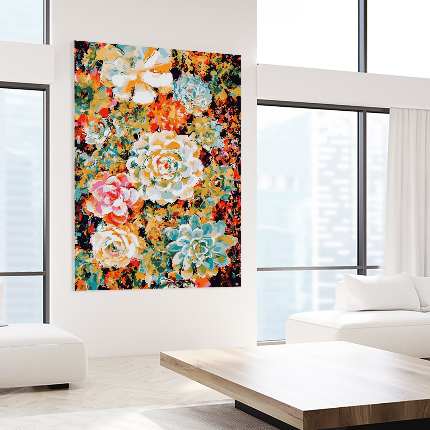 Floral Desert by Lisa Raymond on GIANT ART - orange digital painting