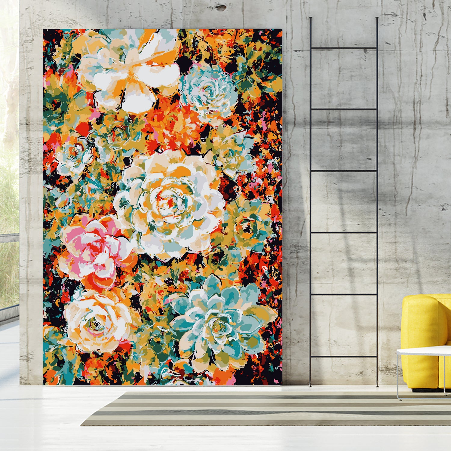 Floral Desert by Lisa Raymond on GIANT ART - orange digital painting