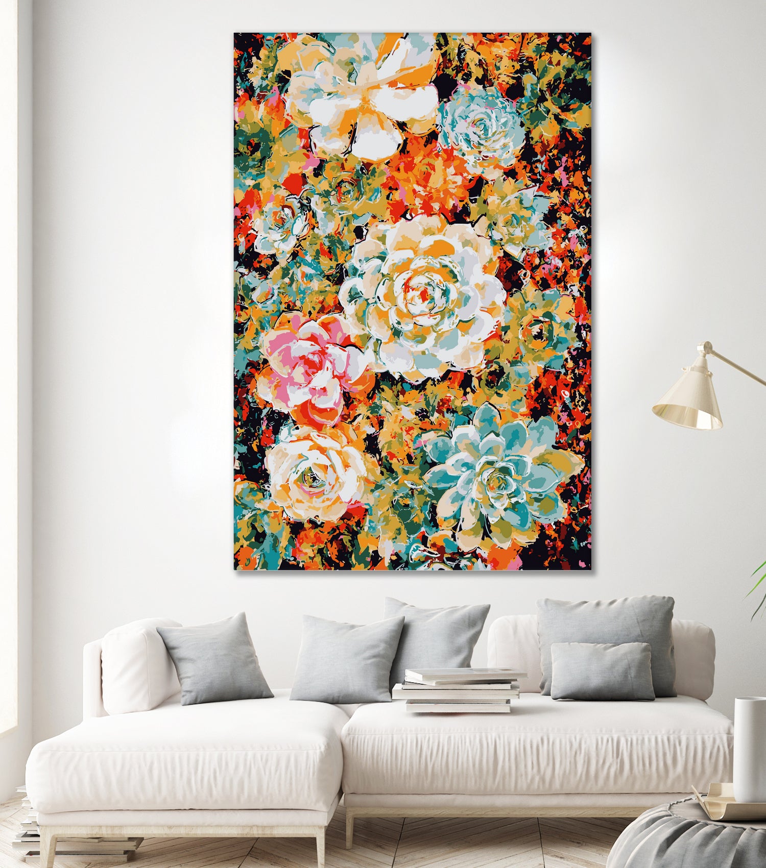 Floral Desert by Lisa Raymond on GIANT ART - orange digital painting