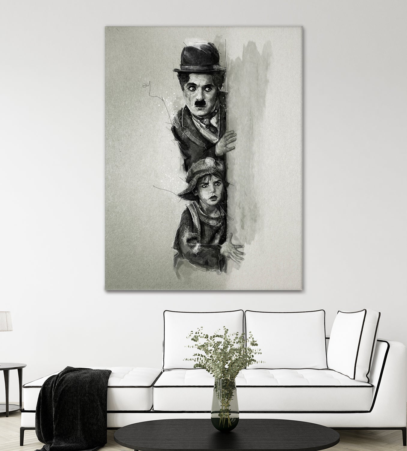 Charlie Chaplin - The Kid by Claudio Tosi on GIANT ART - black digital painting