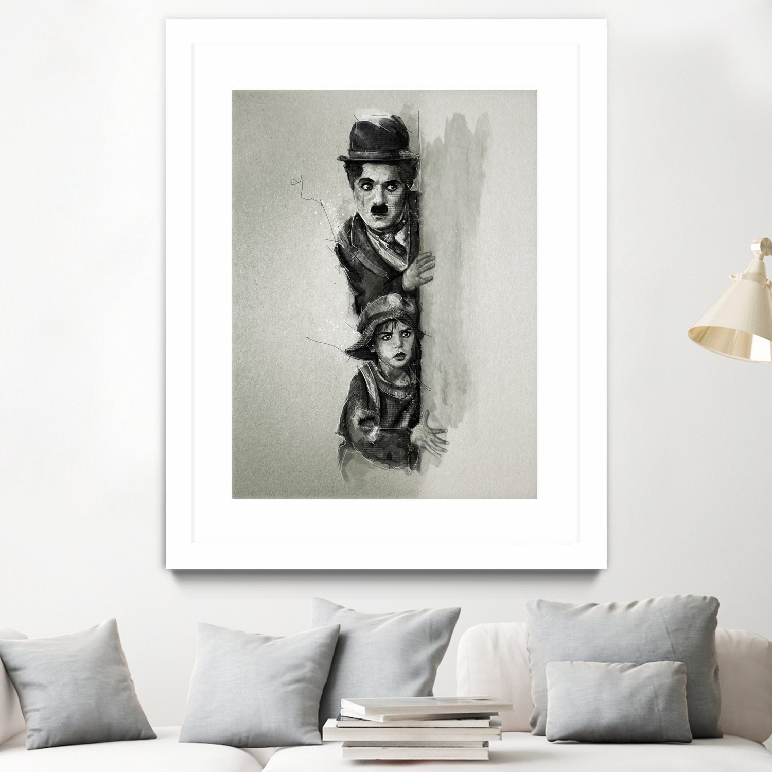 Charlie Chaplin - The Kid by Claudio Tosi on GIANT ART - black digital painting