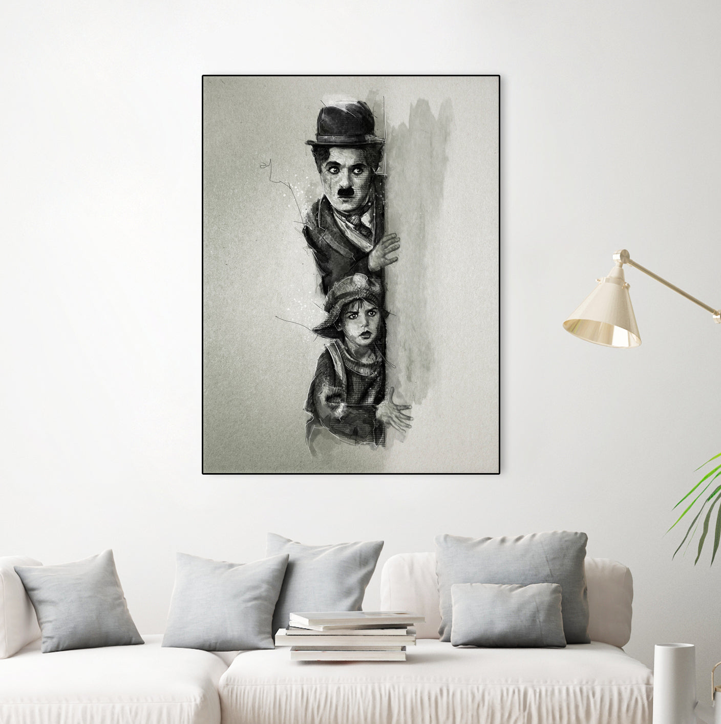 Charlie Chaplin - The Kid by Claudio Tosi on GIANT ART - black digital painting