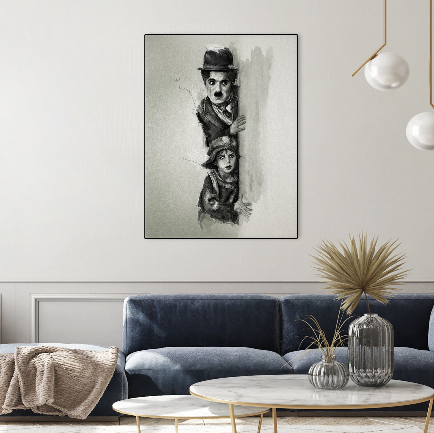 Charlie Chaplin - The Kid by Claudio Tosi on GIANT ART - black digital painting