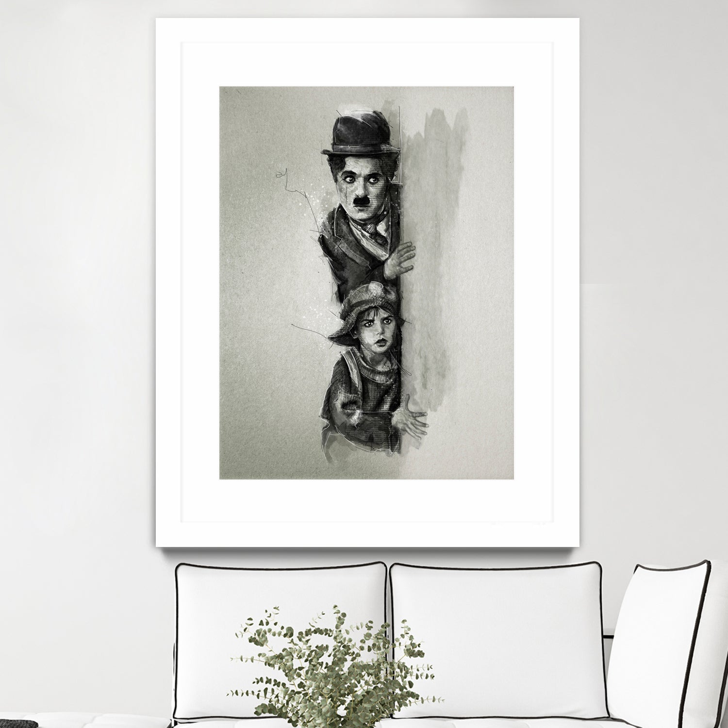 Charlie Chaplin - The Kid by Claudio Tosi on GIANT ART - black digital painting