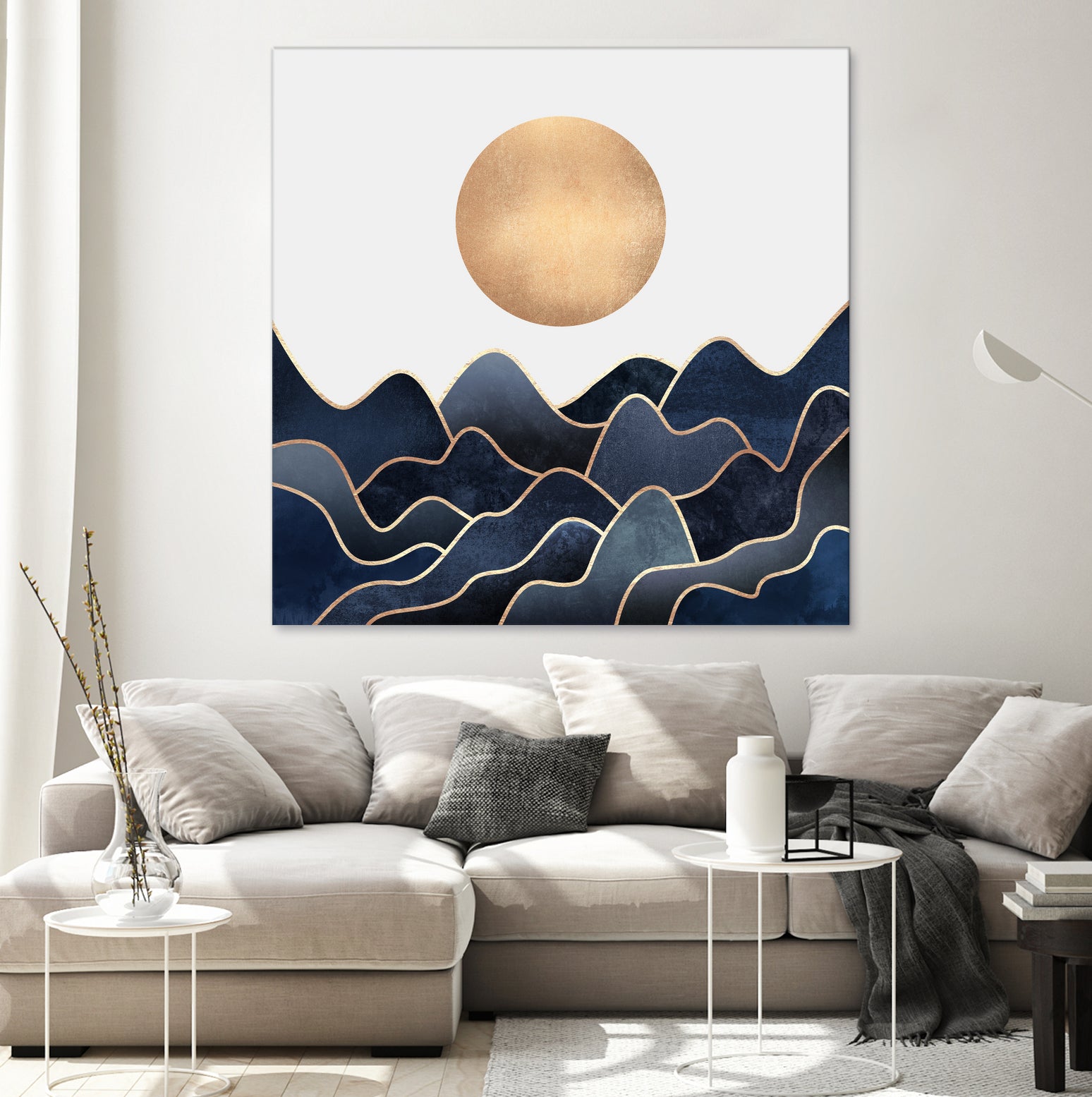 Waves 1 by Elisabeth Fredriksson on GIANT ART - blue digital painting