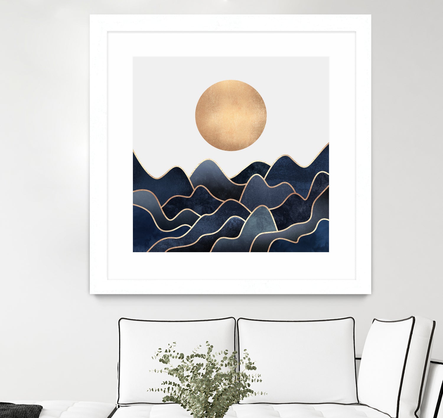 Waves 1 by Elisabeth Fredriksson on GIANT ART - blue digital painting