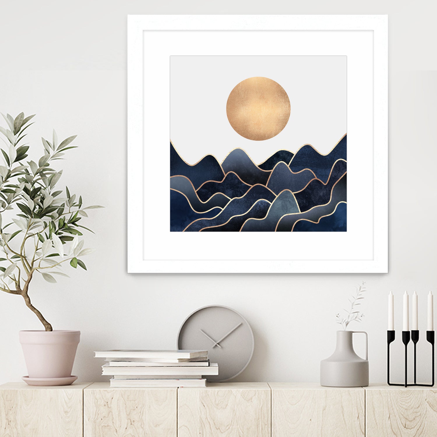 Waves 1 by Elisabeth Fredriksson on GIANT ART - blue digital painting