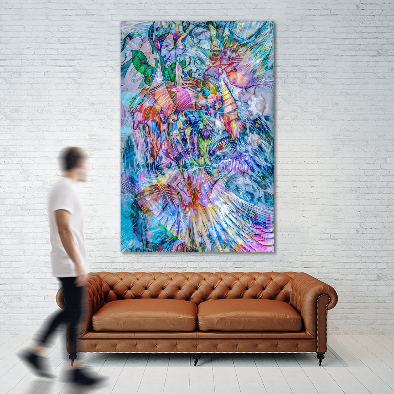 Watching Waves Collide by Eric Ton on GIANT ART - white digital painting