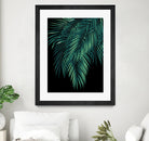 Palm Leaves Green Night Vibes #1 #tropical #decor #art by Anita & Bella Jantz on GIANT ART - green photo illustration