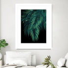 Palm Leaves Green Night Vibes #1 #tropical #decor #art by Anita & Bella Jantz on GIANT ART - green photo illustration