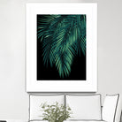 Palm Leaves Green Night Vibes #1 #tropical #decor #art by Anita & Bella Jantz on GIANT ART - green photo illustration