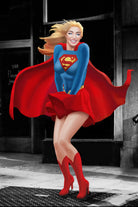 Supergirl a a Marilyn by Dan Avenell on GIANT ART - red digital painting