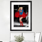 Supergirl a a Marilyn by Dan Avenell on GIANT ART - red digital painting