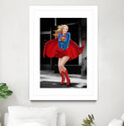 Supergirl a a Marilyn by Dan Avenell on GIANT ART - red digital painting