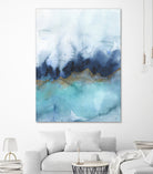 mystic abstract watercolor by Jen Merli on GIANT ART - blue mixed media